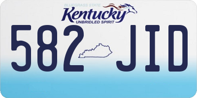 KY license plate 582JID