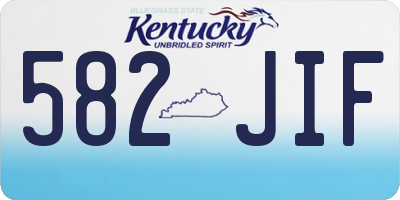 KY license plate 582JIF