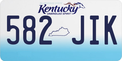 KY license plate 582JIK