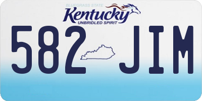 KY license plate 582JIM