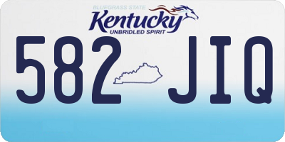 KY license plate 582JIQ