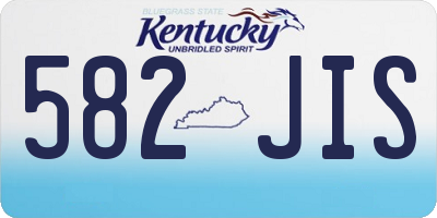 KY license plate 582JIS