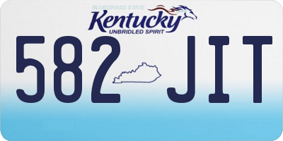 KY license plate 582JIT