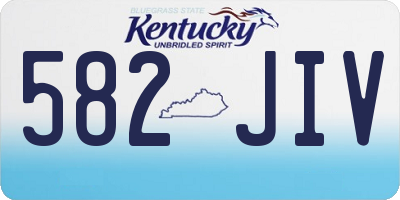 KY license plate 582JIV
