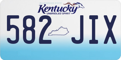 KY license plate 582JIX