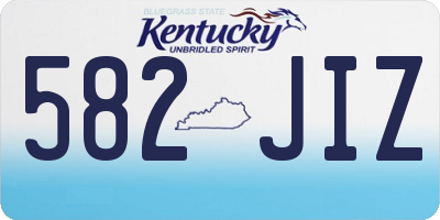 KY license plate 582JIZ