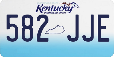 KY license plate 582JJE