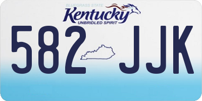KY license plate 582JJK