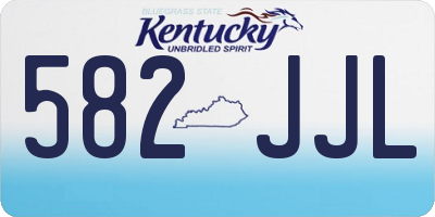 KY license plate 582JJL