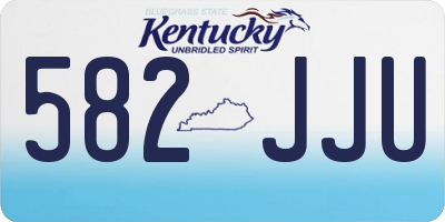 KY license plate 582JJU