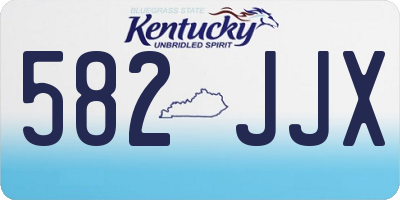 KY license plate 582JJX
