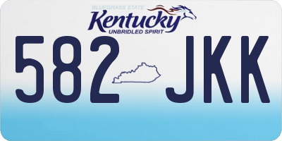 KY license plate 582JKK