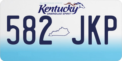 KY license plate 582JKP