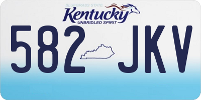KY license plate 582JKV