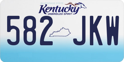 KY license plate 582JKW