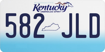 KY license plate 582JLD