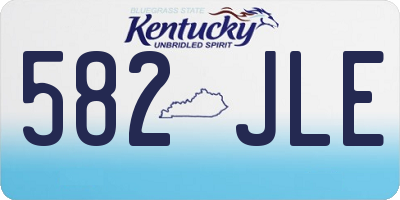 KY license plate 582JLE