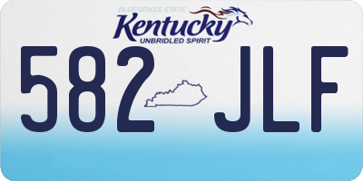 KY license plate 582JLF