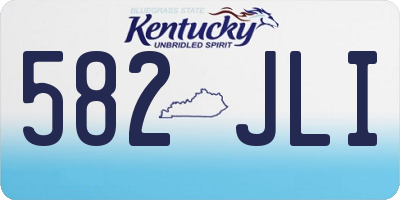 KY license plate 582JLI