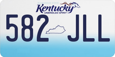 KY license plate 582JLL