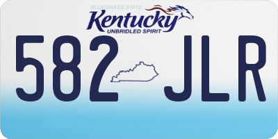 KY license plate 582JLR