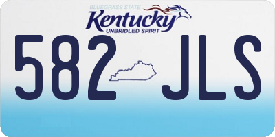 KY license plate 582JLS