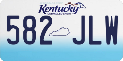 KY license plate 582JLW