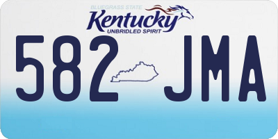 KY license plate 582JMA