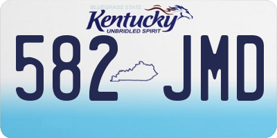 KY license plate 582JMD