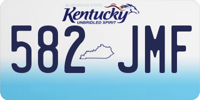 KY license plate 582JMF