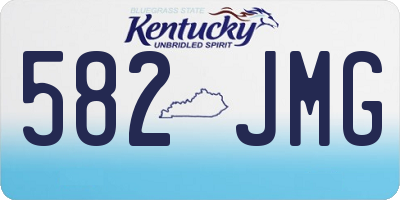 KY license plate 582JMG