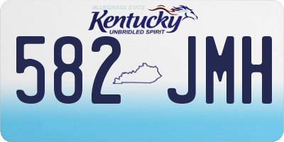 KY license plate 582JMH