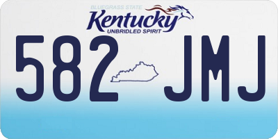 KY license plate 582JMJ