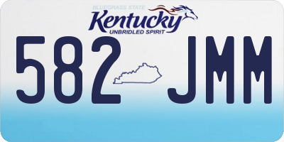 KY license plate 582JMM