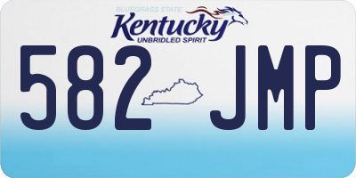 KY license plate 582JMP