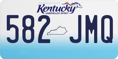 KY license plate 582JMQ