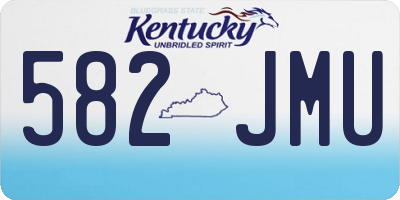 KY license plate 582JMU