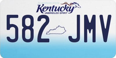 KY license plate 582JMV