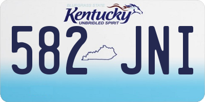 KY license plate 582JNI