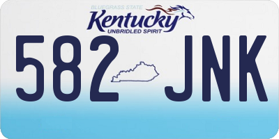 KY license plate 582JNK