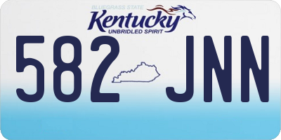 KY license plate 582JNN