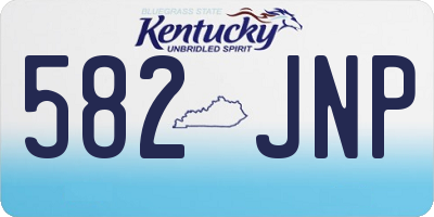 KY license plate 582JNP