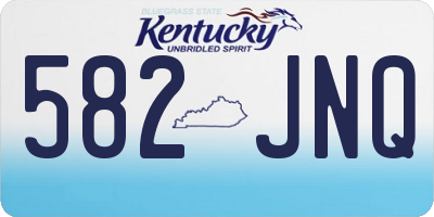 KY license plate 582JNQ
