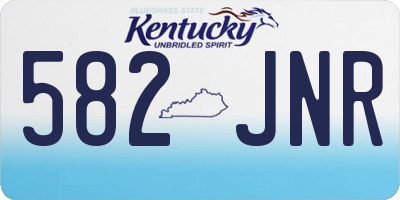 KY license plate 582JNR