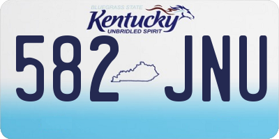 KY license plate 582JNU