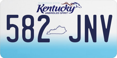 KY license plate 582JNV