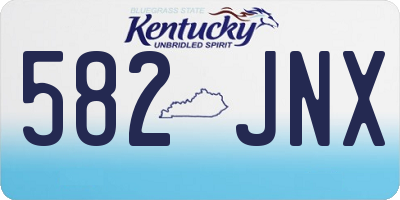 KY license plate 582JNX