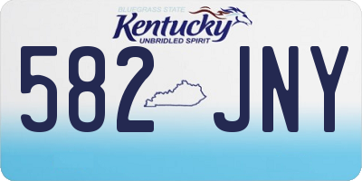 KY license plate 582JNY