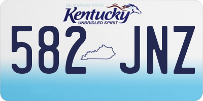 KY license plate 582JNZ