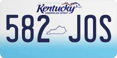 KY license plate 582JOS